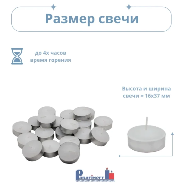 Свечи чайные 100 штук в коробке