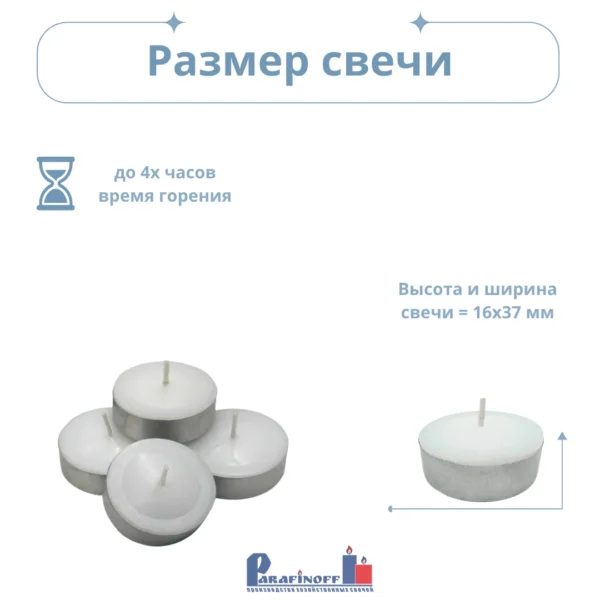 Свечи чайные белые 50 штук
